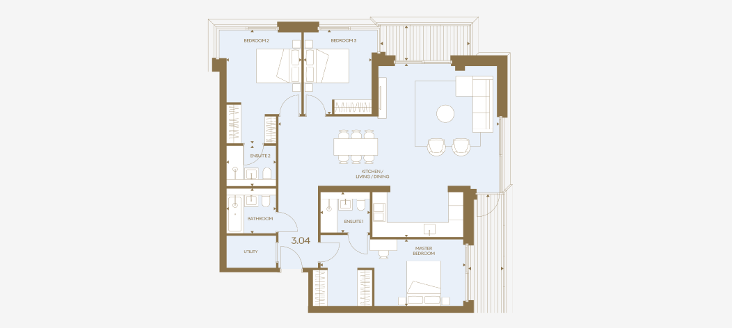 Haydon 3 Bedroom Apartment City of London